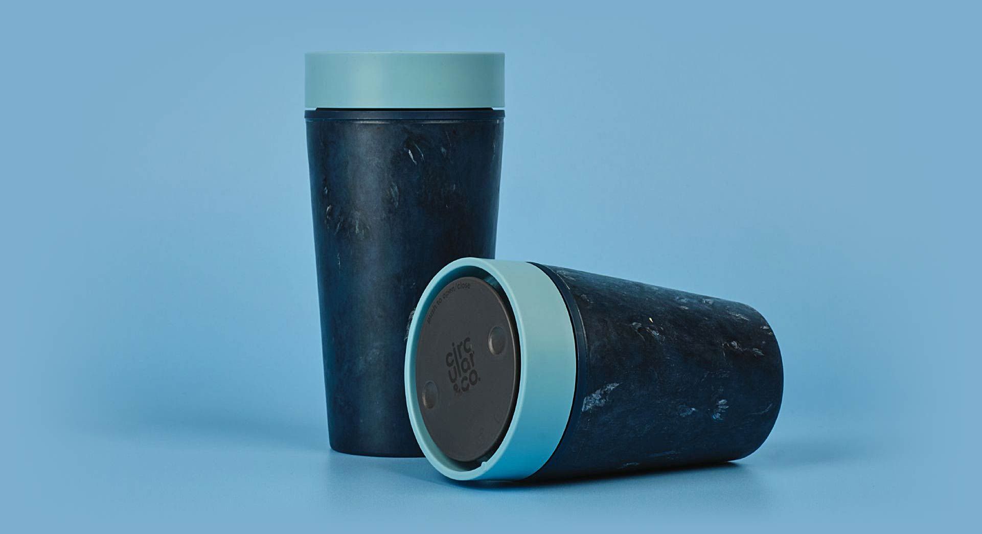 Reusable, recycled coffee cups made from fabric waste