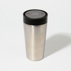 Circular&Co Website_ Stainless Steel_Reusable Cup_ Uncoated Ink_12oz Circular&Co Reusable Travel Mug Coffee Cup Uncoated Stainless Steel Ink Black 12oz