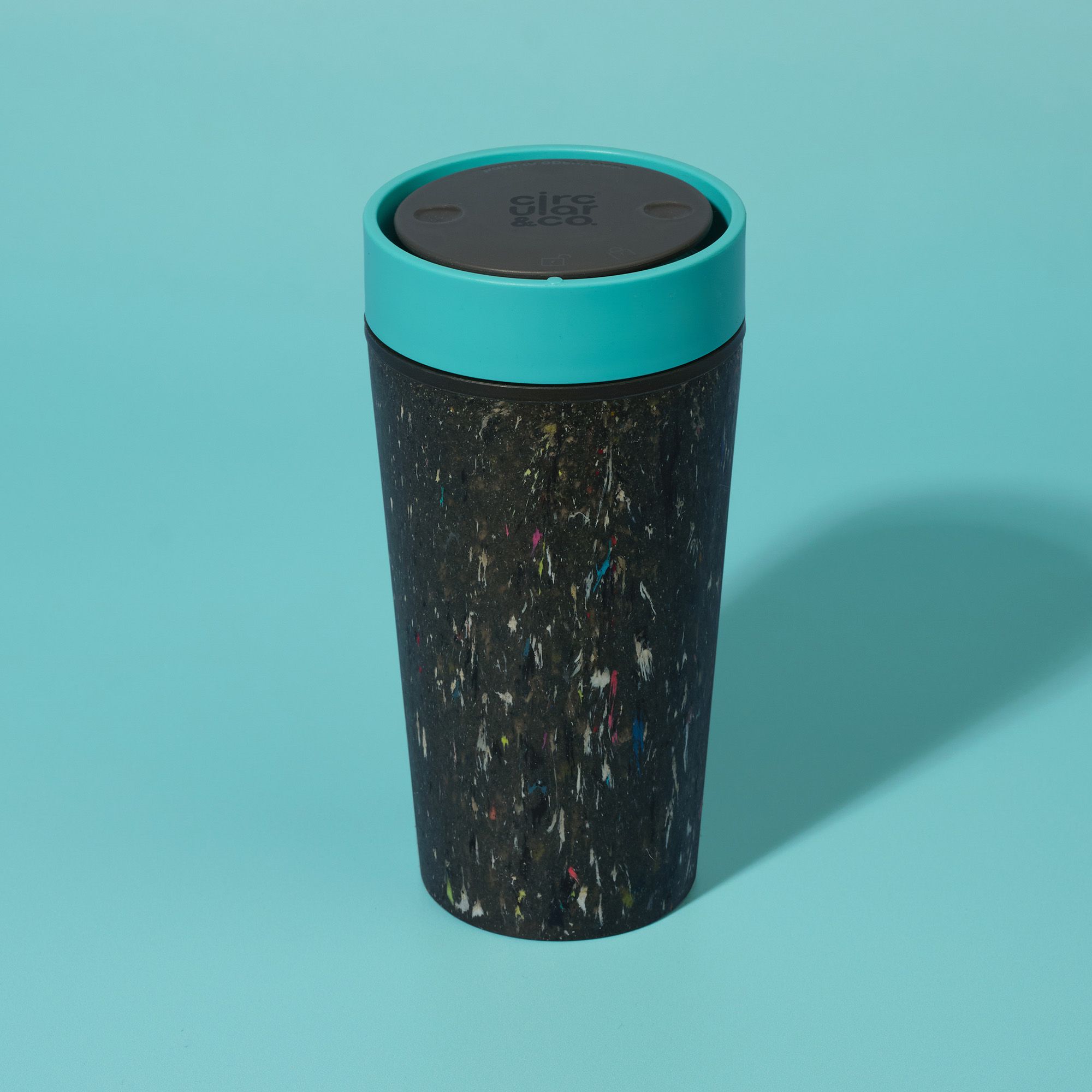 Circular&Co Reusable Coffee Cup Made From Recycled Trainers Electric Blue 12oz