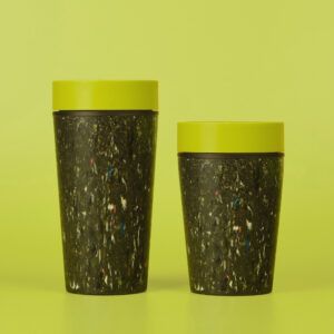 Circular&Co Reusable Coffee Cup Made From Recycled Trainers Lime Green