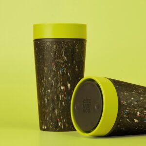 Circular&Co Reusable Coffee Cup Made From Recycled Trainers Lime Green